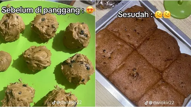 6 Potret Gagal Kue Lebaran Sebelum Vs Sesudah Dipanggang, Bikin Nyesek