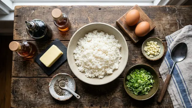 Resep Nasi Goreng Mentega ala Jepang dengan Telur dan Daun Bawang
