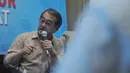 Ketua Asosiasi Pengusaha Indonesia Anton J Supit saat menjadi pembicara dalam diskusi ekonomi politik di Jakarta, Minggu (24/5/2015). Diskusi tersebut mengangkat tema Menagih Janji Kesejahteraan Daerah. (Liputan6.com/Herman Zakharia)