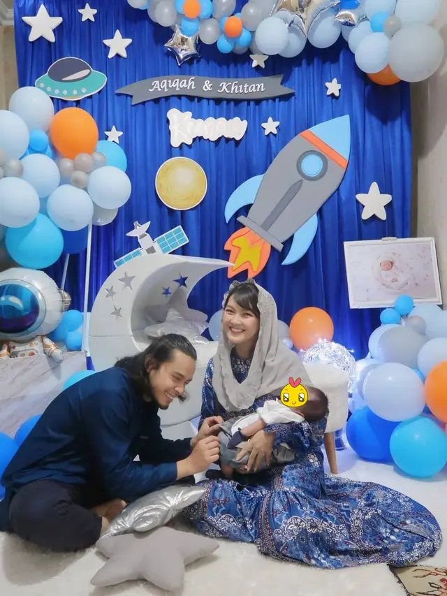 6 Momen Akikah dan Khitan Anak Ana Riana, Dekorasinya Curi Perhatian