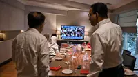 Capres Anies Baswedan sarapan bareng wakil presiden ke 10 dan ke-12 RI Jusuf Kalla (JK) di Discovery Ancol, jelang kampanye akbar di JIS, Jakarta Utara, Sabtu (10/2/2023). ( Foto: Tim Anies)