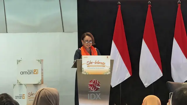 Founder & Group CEO PT Heritage Amanah International, Salina Nordin, dalam acara She-Lebrate Kartini's Day: Habis Gelap Terbitlah Terang, di Main Hall BEI, Jakarta, Selasa (21/4/2026).