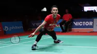 Penampilan tunggal putra Indonesia Jonatan Christie pada Malaysia Masters 2020 di Axiata Arena, Kuala Lumpur, Malaysia, Rabu (8/1/2020). (foto: PBSI)