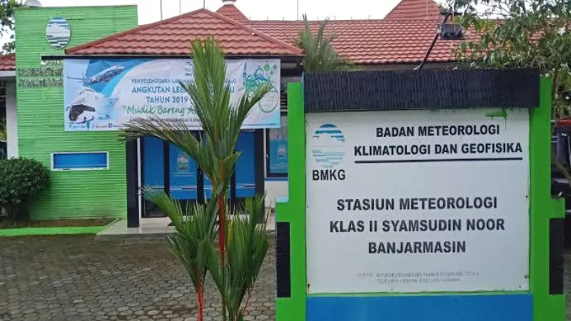 Kantor BMKG Stasiun Meteorologi Kelas II Syamsudin Noor Kalimantan Selatan Banjarmasin di Banjarbaru
