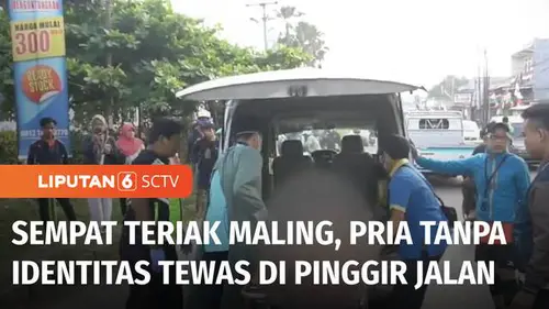 VIDEO: Geger! Pria Tanpa Identitas Tewas Bersimbah Darah di Jalan Raya Narogong Bogor