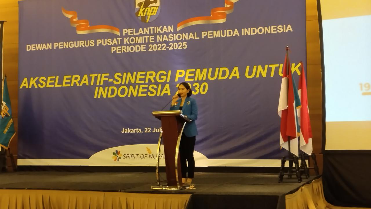 Komite Nasional Pemuda Indonesia (KNPI) menggelar pelantikan Dewan Pengurus Pusat (DPP) Periode 2022-2025 yang diketuai oleh Putri Khairunnisa.