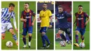 kolase foto-foto pemain pendatang baru di La Liga Spanyol. (Foto: AFP)