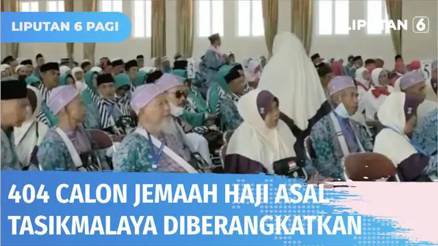 Sebanyak 404 jemaah calon haji berkumpul di Gedung Islamic Center, Tasikmalaya, untuk diberangkatkan ke Tanah Suci. Sejumlah kerabat dan keluarga mengantar calon jemaah menangis haru.