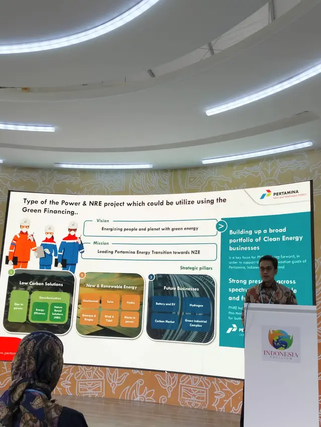 CEO Pertamina Power Indonesia Dannif Danusaputro dalam Indonesia Pavilion COP 27.