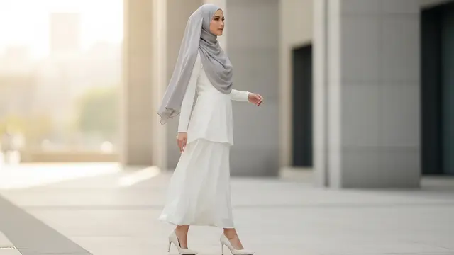 Inspirasi Warna Hijab yang Cocok untuk Baju Putih Tulang/Gemini AI