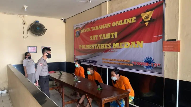 Besuk tahanan secara online