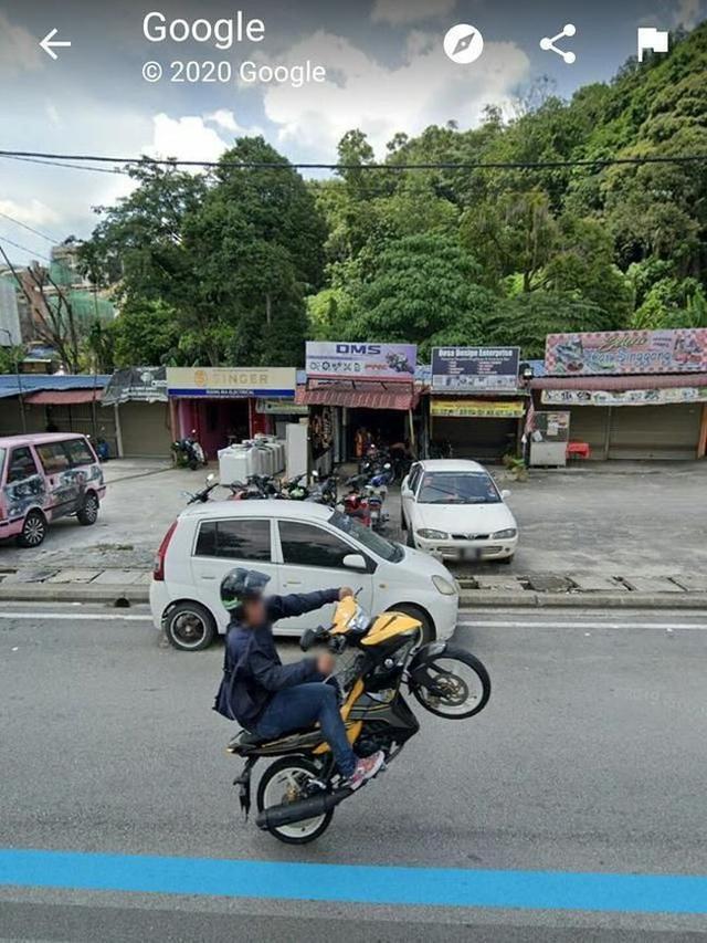 Kumpulan Potret Aksi Nyeleneh Pemotor yang Tertangkap Kamera Google Maps (ist)