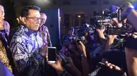 Kepala Staf Kepresidenan Jend. TNI (Purn.) Dr. Moeldoko di acara penukaran dolar AS ke rupiah di Hotel Majapahit  Surabaya (20/9/2018). (Dok KSP)
