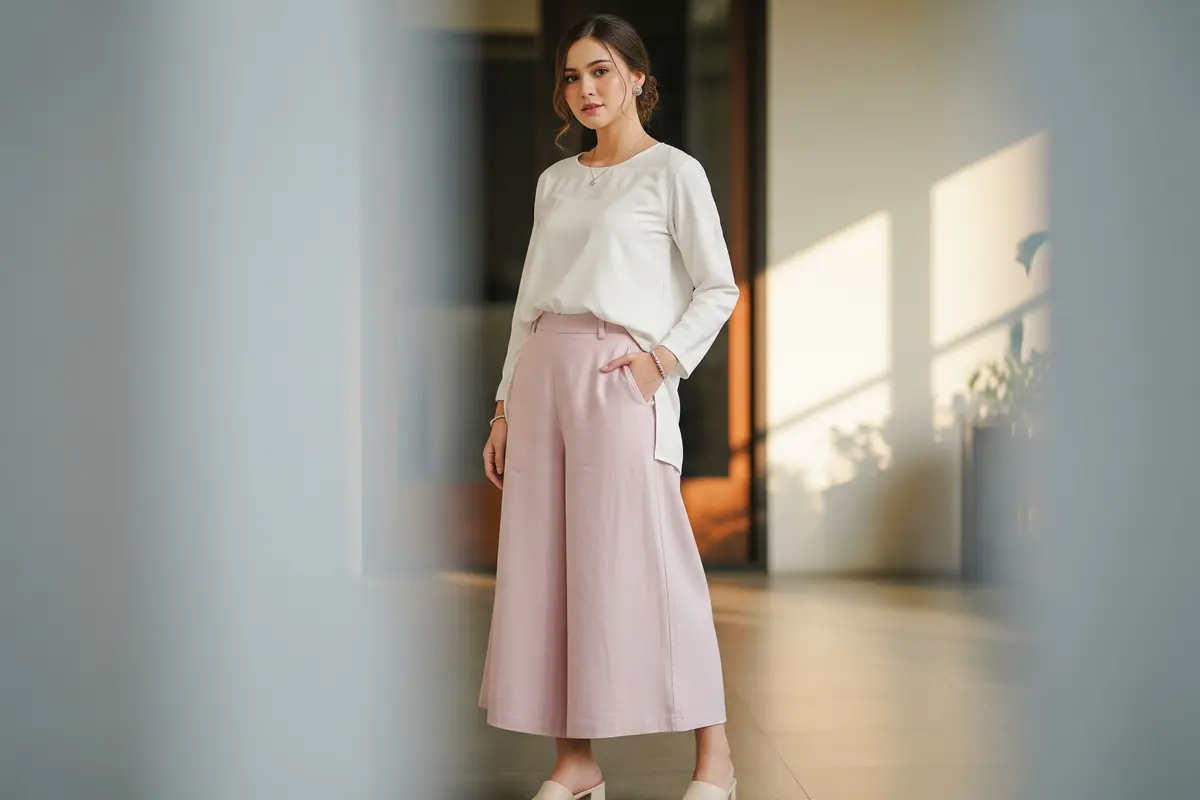 Model Celana Panjang Wanita Kekinian untuk Lebaran 2026 (Image by Gemini AI)