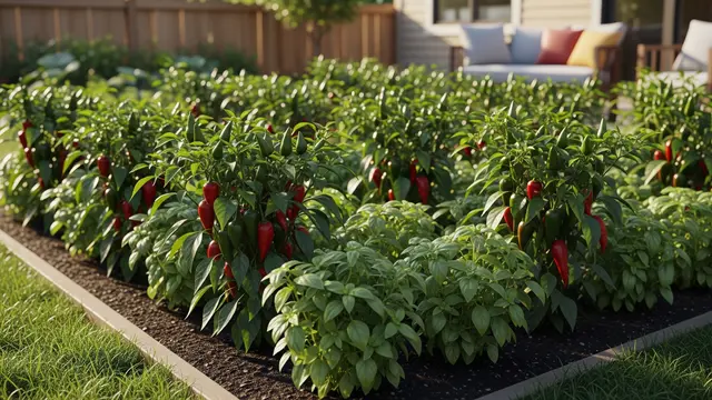 Ide Kebun Cabai Kombinasi dengan Kemangi untuk Usir Hama/Gemini AI