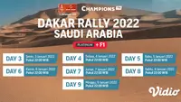 Jadwal Live Streaming Reli Dakar 2022 Saudi Arabia Day 3-9 di Vidio Pekan Ini. (Sumber : dok. vidio.com)