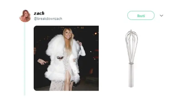 Gaun Mariah Carey (sumber: Twitter/breakdownzach)