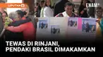 Jenazah Juliana Marins, pendaki asal Brasil yang tewas setelah terjatuh dari tebing Gunung Rinjani, dimakamkan di kampung halamannya di Niteroi, Brasil, Jumat waktu setempat. Marins terjatuh sejauh 600 meter saat mendaki pada 21 Juni lalu dan baru be...