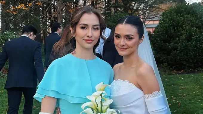 Anna Jobling Artis Malaysia saat Hadir Pernikahan Amanda Rawles