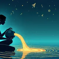 logo ramalan zodiak aquarius (sumber: AI generated)