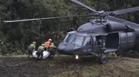 Kecelakaan helikopter jenis Gazelle di daerah Provence, Prancis, Jumat 2 Februari 2018. (AFP)