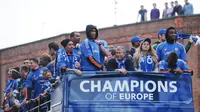 Chelsea berhasil menjadi jawara Benua Biru dengan menjuarai dua trofi Liga Champions sebanyak dua kali pada 2012 dan 2021. (AFP/Carl Court)