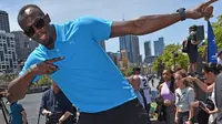 Pelari asal Jamaika Usain Bolt dalam sebuah acara di Melbourne, 4 November 2016. (AFP/Paul Crock)