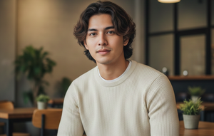 Model Rambut Pria Two Block Panjang (created by AI)