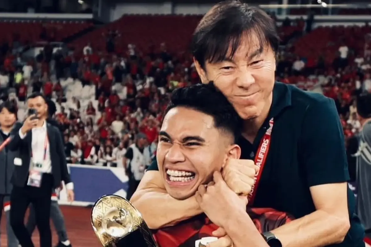 Marselino Ferdinan dan Shin Tae-yong - Timnas Indonesia