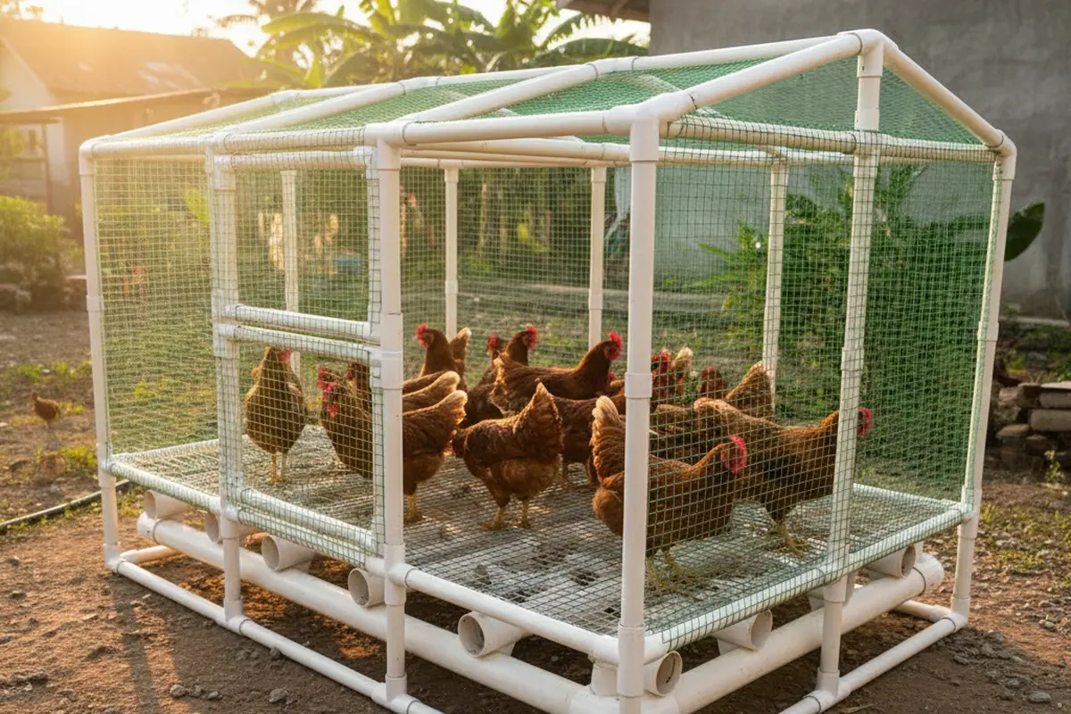Model Kandang Ayam yang Paling Mudah Dibersihkan. AI