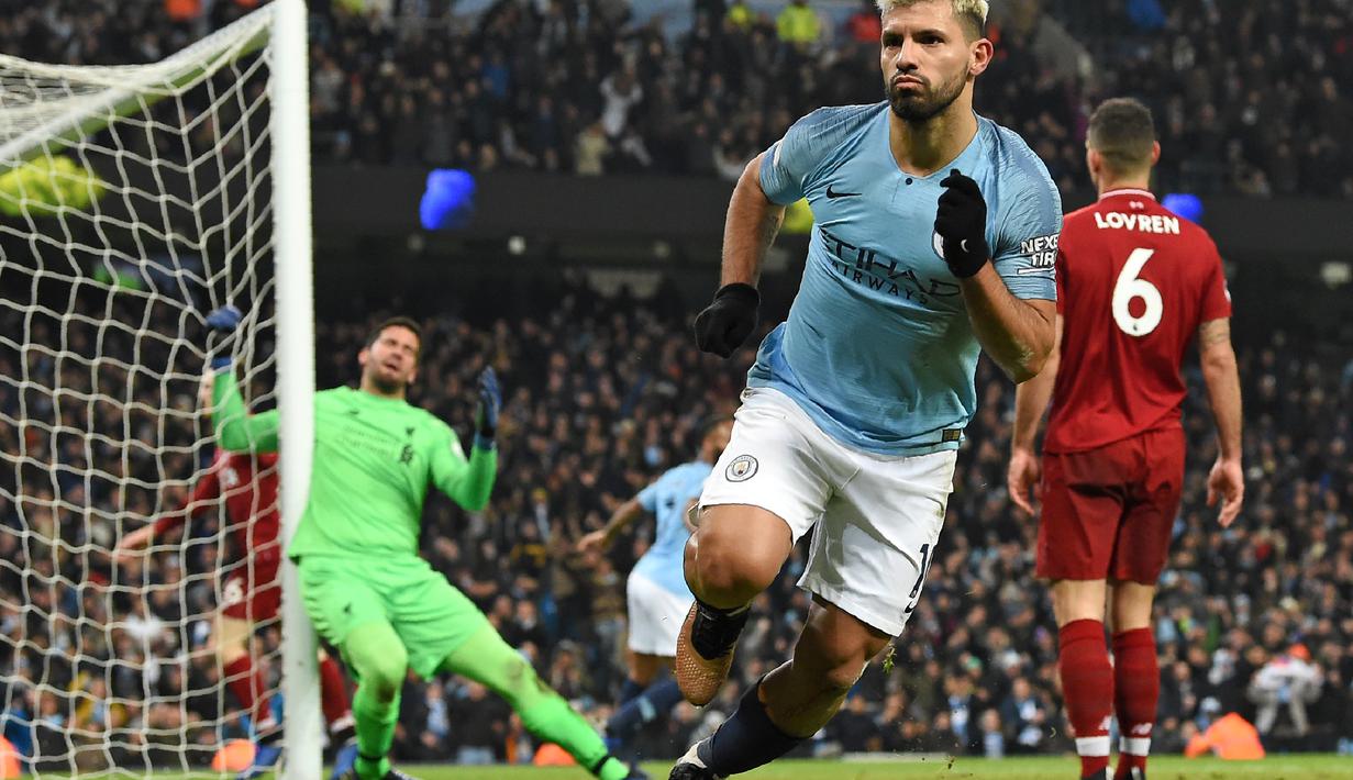 5. Sergio Aguero (Manchester City) – 10 gol dan 5 assist (AFP/Paul Ellis)