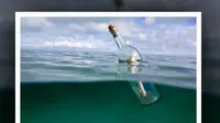Sebuah botol kaca yang dilepaskan ke laut pada 1984 oleh siswa sekolah menengah prefektur di kota timur Jepang akhirnya ditemukan (dok. YouTube/ Eddiekash24/Komarudin)