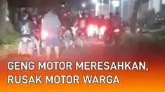 Kenakalan anak muda tak jarang berujung aksi kriminal. Seperti terjadi di Dusun Dempok, Grogol, Jombang, Jawa Timur (31/3/2022) berikut. Sekelompok geng motor berbuat onar dan merusak motor milik warga.