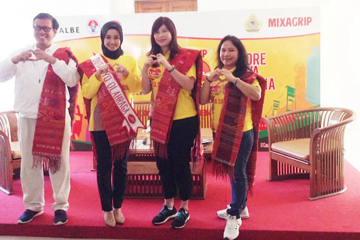 Laudya Cynthia Bella Dinobatkan jadi Duta Ayo Olahraga dalam Kegiatan Mixagrip “Explore Budaya Indonesia”.
