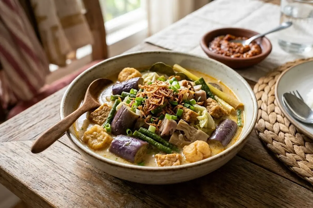 Resep Lodeh Terong Ungu Santan Sederhana