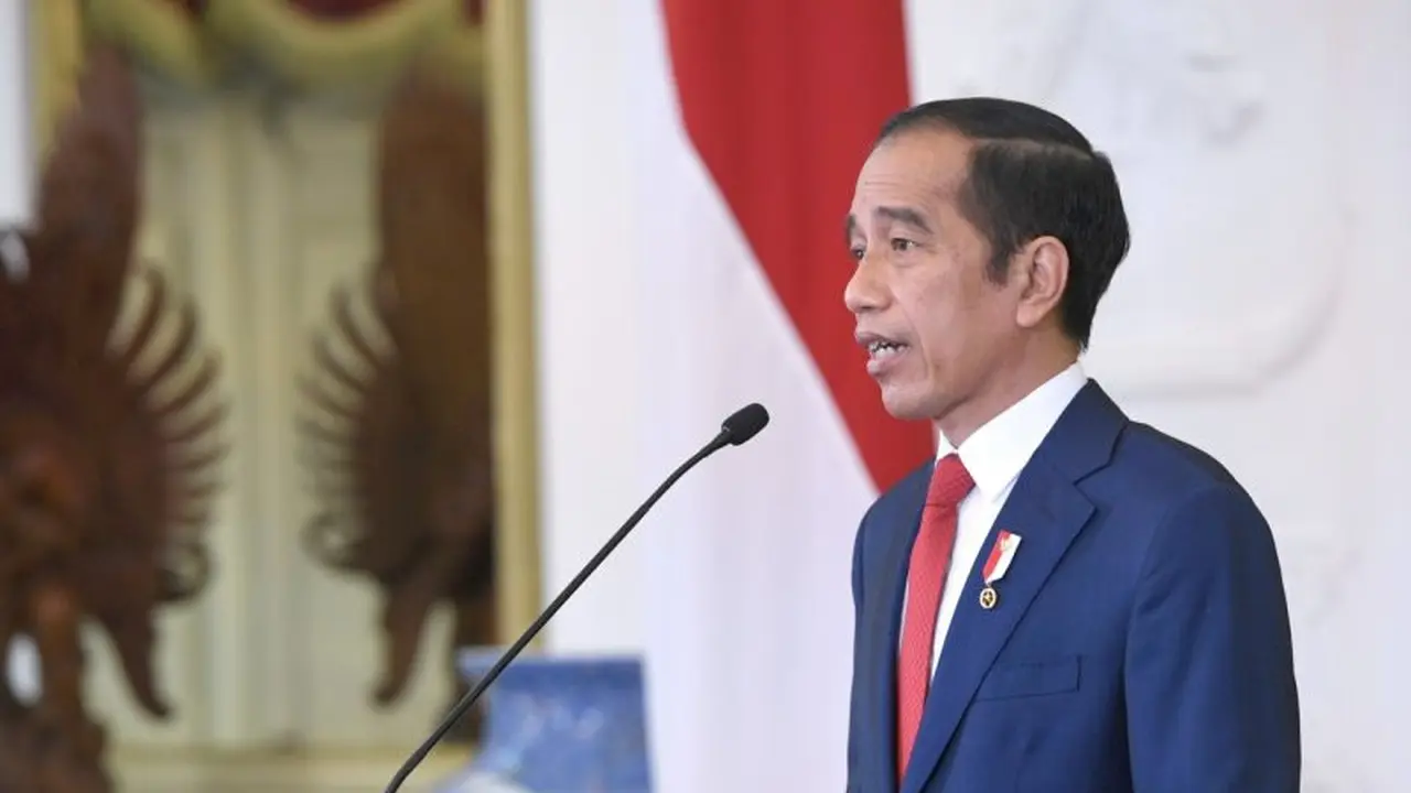 Presiden Jokowi menerima penyerahan surat kepercayaan dari tujuh duta besar Luar Biasa dan Berkuasa Penuh (LBBP) "Designate Resident" untuk Republik Indonesia. (Antara)