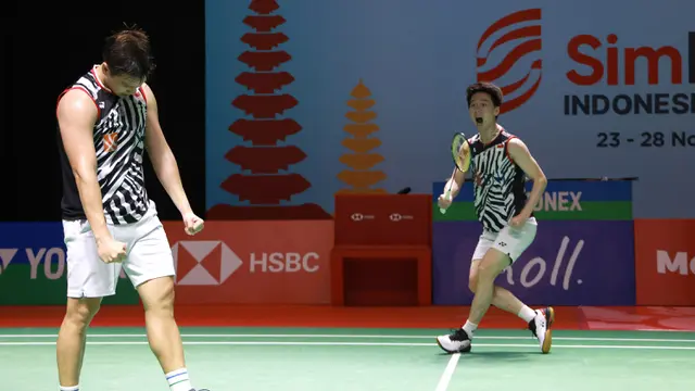 Foto: Singkirkan Wakil Korea Selatan, Kevin Sanjaya / Marcus Gideon Lolos ke Perempatfinal Indonesia Open 2021