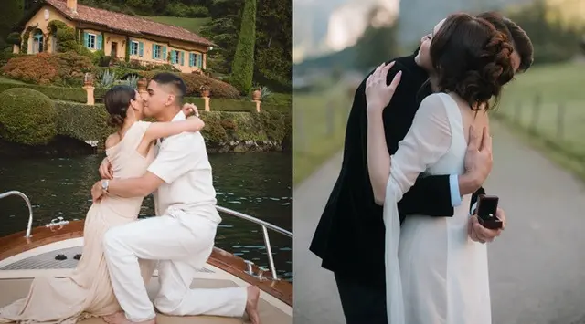 Sama-sama romantis banget, ini 6 potret beda lamaran Syifa Hadju dan Alyssa Daguise di Eropa