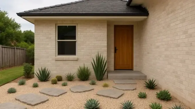 Ilustrasi Model Rumah Tipe 36 dengan Taman Asri (Created by AI)