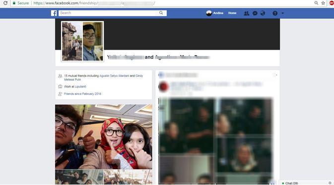 Fitur friendship di Facebook (Foto: Ist)