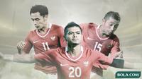 Ponaryo Astaman, Bambang Pamungkas dan Firman Utina. (Bola.com/Dody Iryawan)