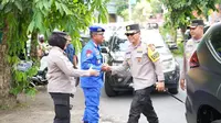 Pengamanan Polda Bali Deklarasi Cawapres di Pulau Dewata (Dewi Divianta/Liputan6.com)