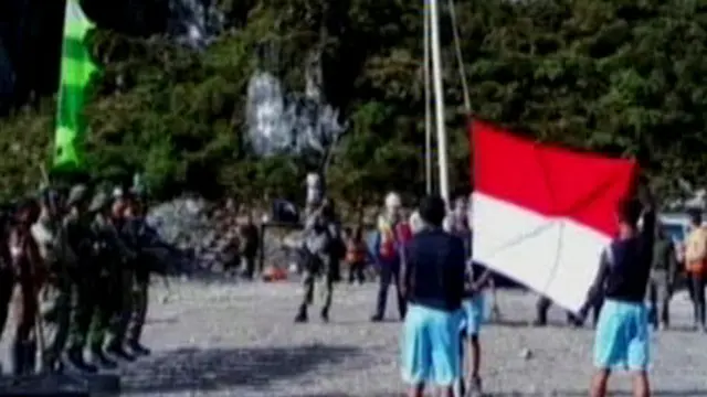 Upacara HUT Kemerdekaan di Puncak Cartenz