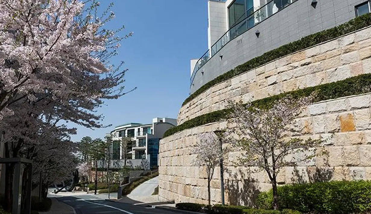 Bahkan salah satu gedung apartemen di kompleks itu terjual sekitar 8,2 miliar won atau sekitar Rp 102 miliar. (foto: kpopmap.com)