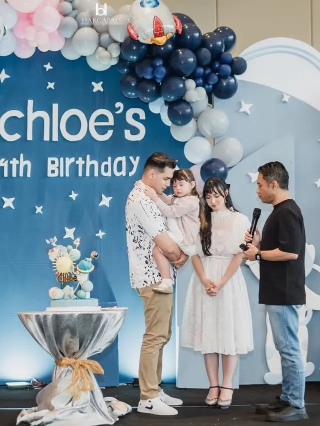 Potret Ulang Tahun Putri Cantik Asmirandah dan Jonas Rivanno Bertema Luar Angkasa. [@asmirandah89]