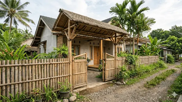 Desain Pagar Bambu Tapi Tidak Terlihat Murahan