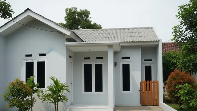 Rumah Minimalis Atap Asbes Bentuk Pelana