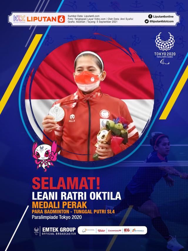 Infografis Leani Ratri Oktila Raih Medali Perak Paralimpiade Tokyo 2020. (Liputan6.com/Abdillah)