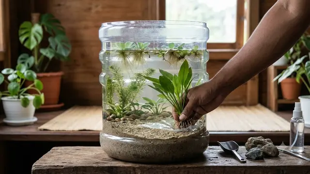 Membuat Kolam Mini Galon Bekas Tanpa Aerator