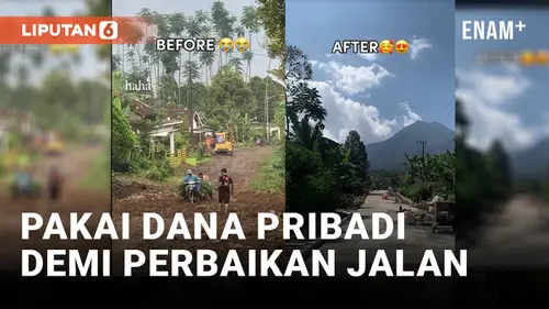VIDEO: Penjual Bakso Gunakan Dana Pribadi untuk Perbaiki Jalanan yang Rusak di Malang